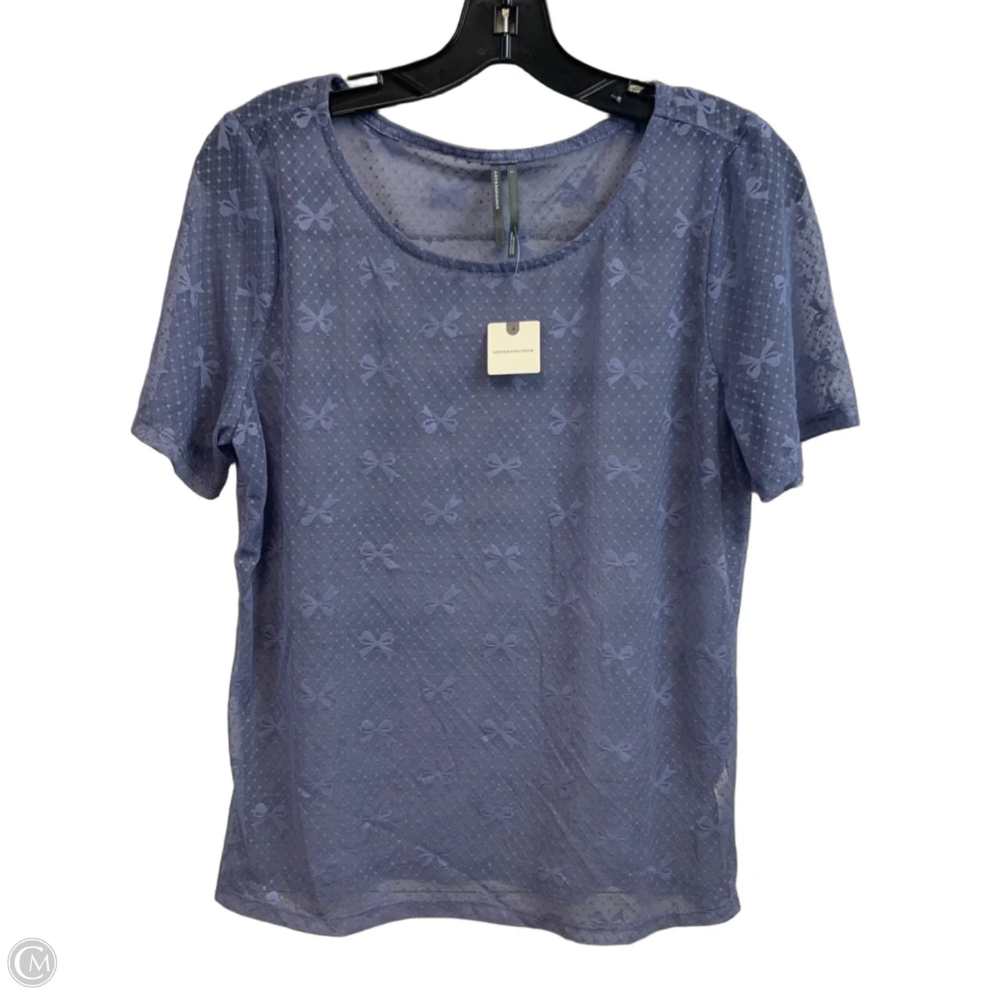 Top Short Sleeve By Anthropologie In Blue, Size: L