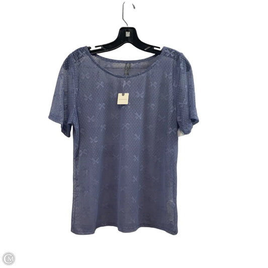 Top Short Sleeve By Anthropologie In Blue, Size: L