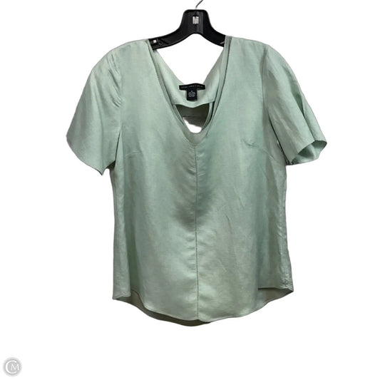 Blouse Short Sleeve By Joan Vass In Green, Size: M