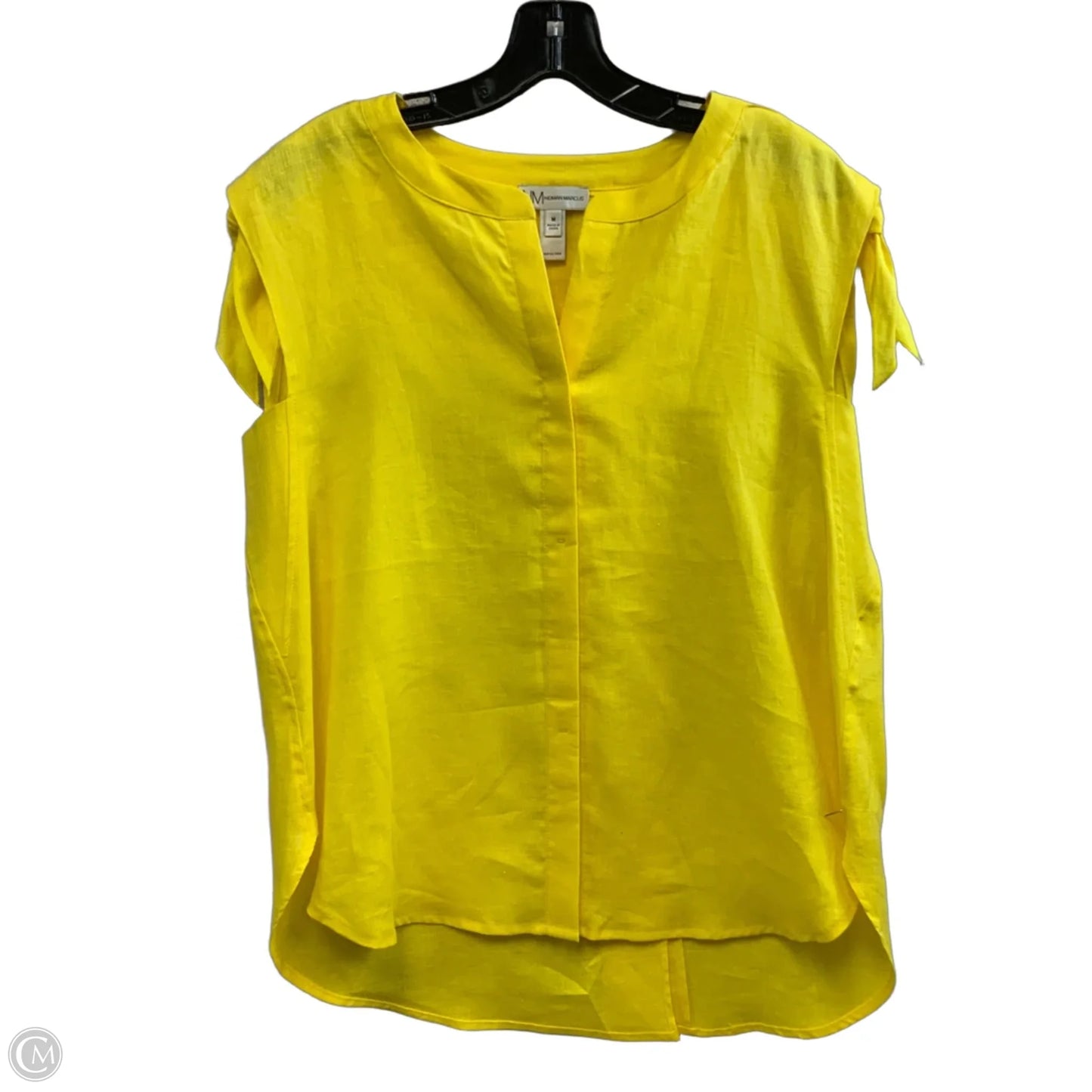 Blouse Designer By Neiman Marcus In Yellow, Size: M