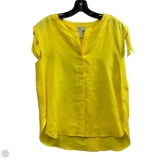 Blouse Designer By Neiman Marcus In Yellow, Size: M