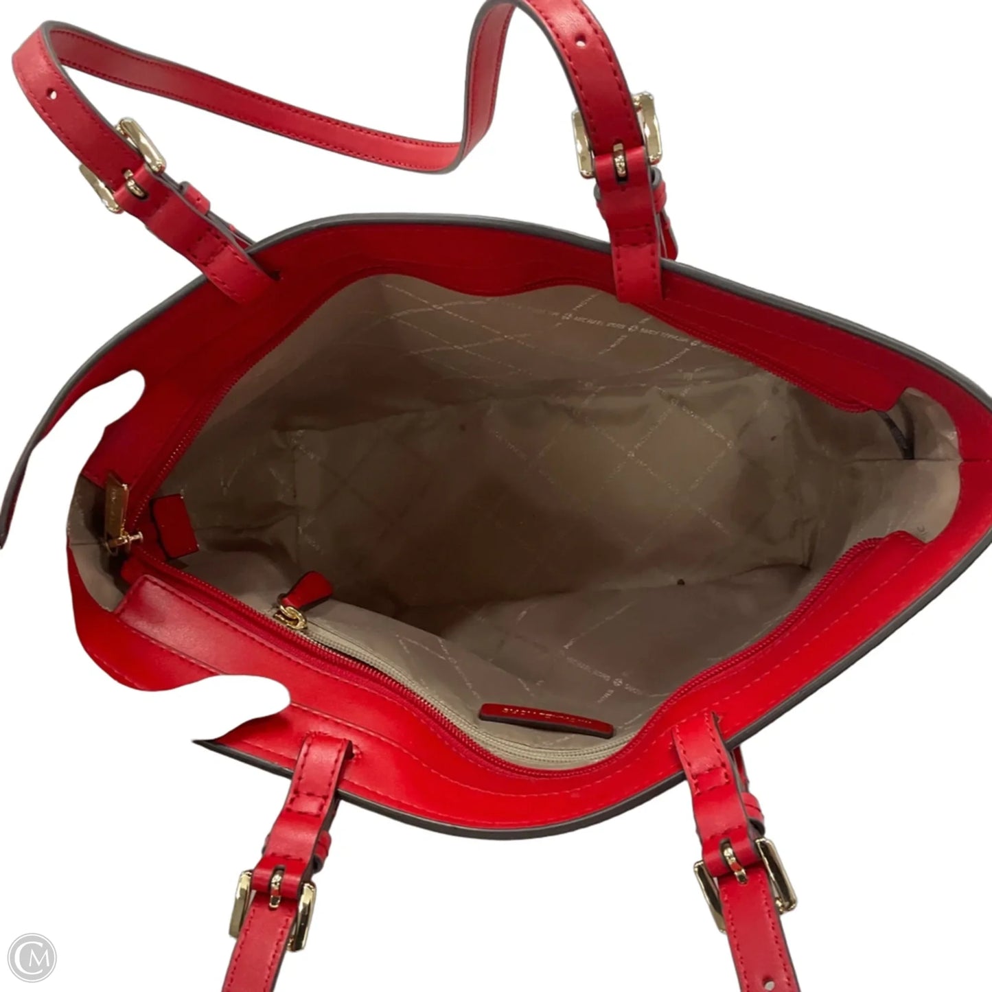 Handbag Leather By Michael By Michael Kors, Size: Medium