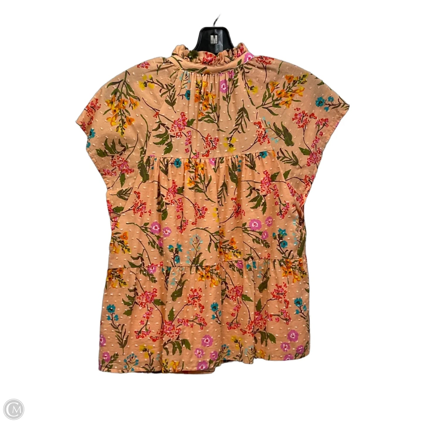 Top Short Sleeve By Crosby In Orange, Size: S