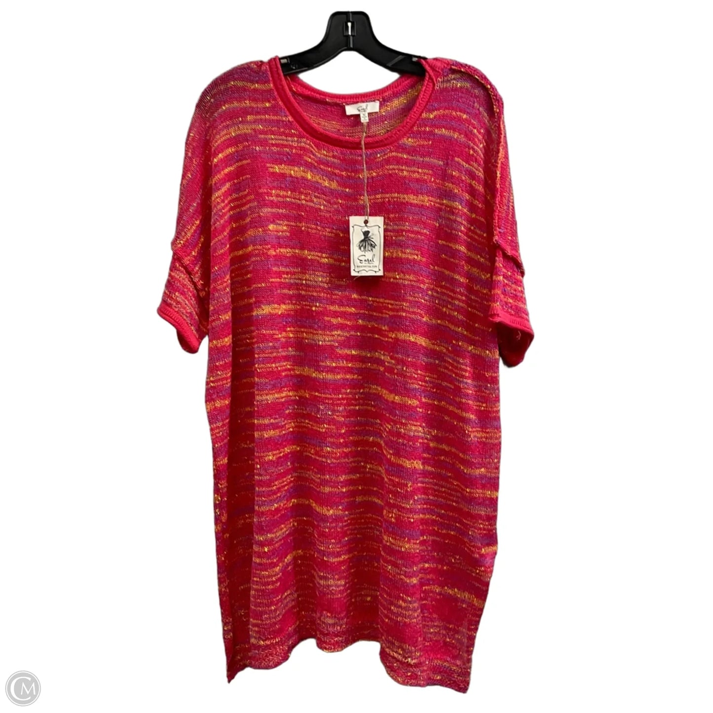 Top Short Sleeve By Easel In Pink, Size: M
