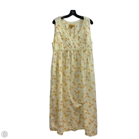 Dress Casual Maxi By April Carnell In Yellow, Size: Xl