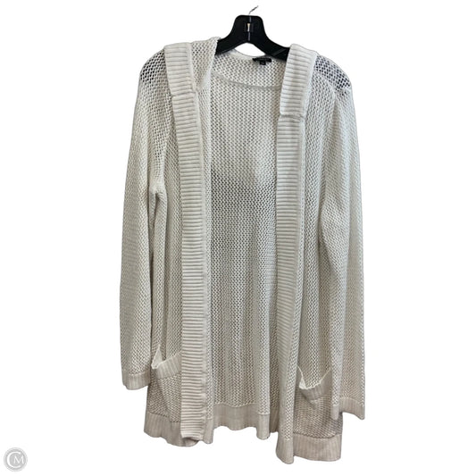 Sweater Cardigan By Talbots In White, Size: 1x