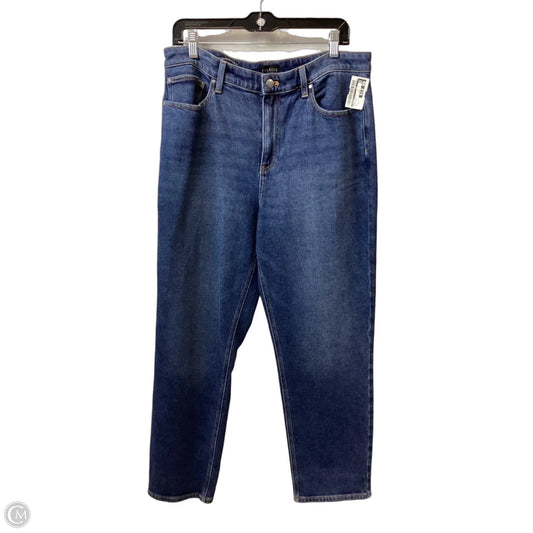 Jeans Straight By Talbots In Blue Denim, Size: 12
