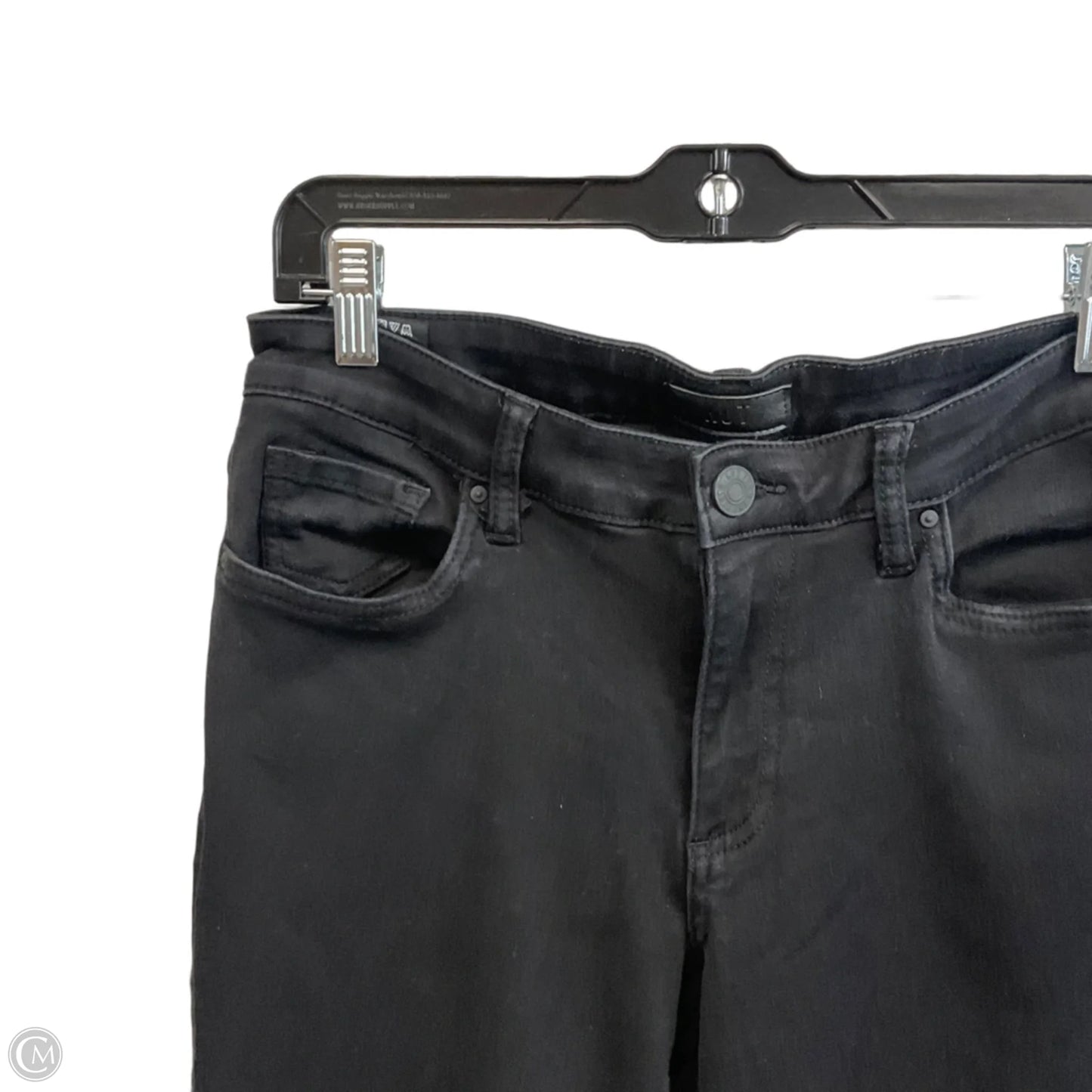 Jeans Wide Leg By Kut In Black Denim, Size: 10