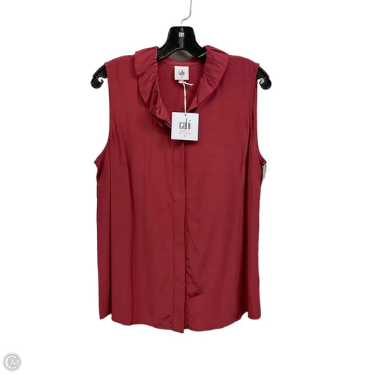 Blouse Sleeveless By Cabi In Pink, Size: M