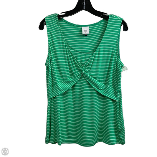 Blouse Sleeveless By Cabi In Green, Size: M