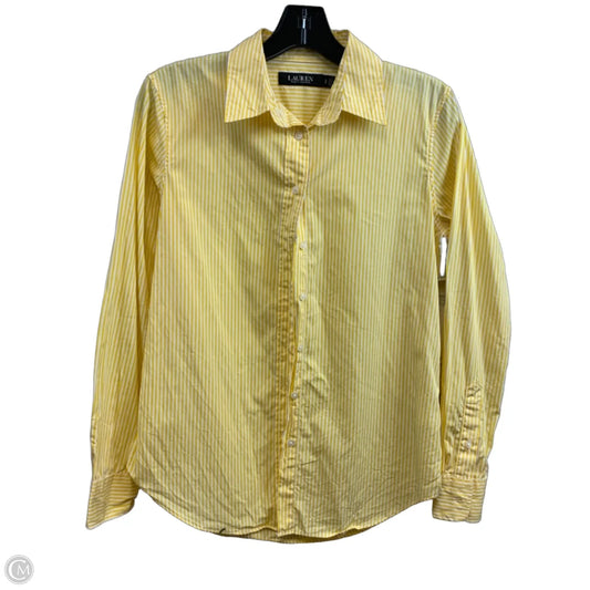 Blouse Long Sleeve By Lauren By Ralph Lauren In Yellow, Size: S