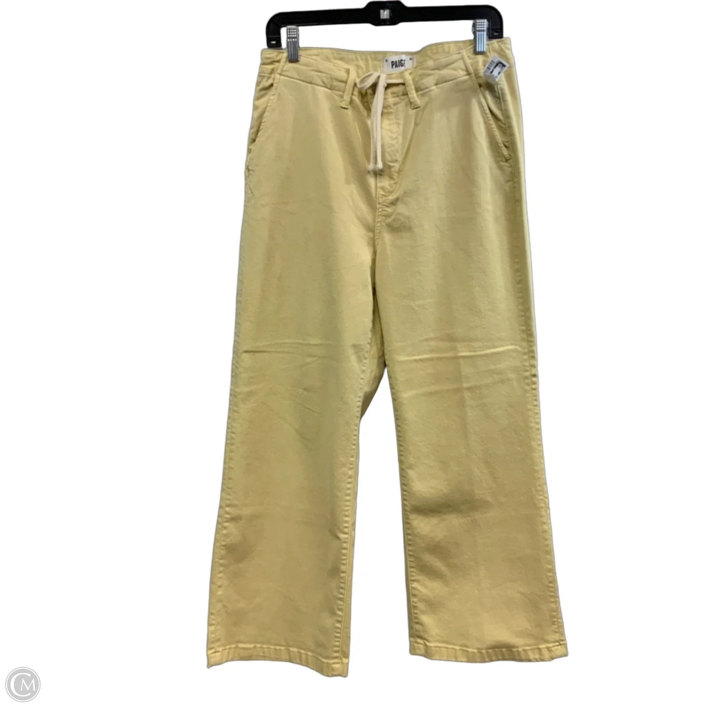 Jeans Wide Leg By Paige In Yellow Denim, Size: 10
