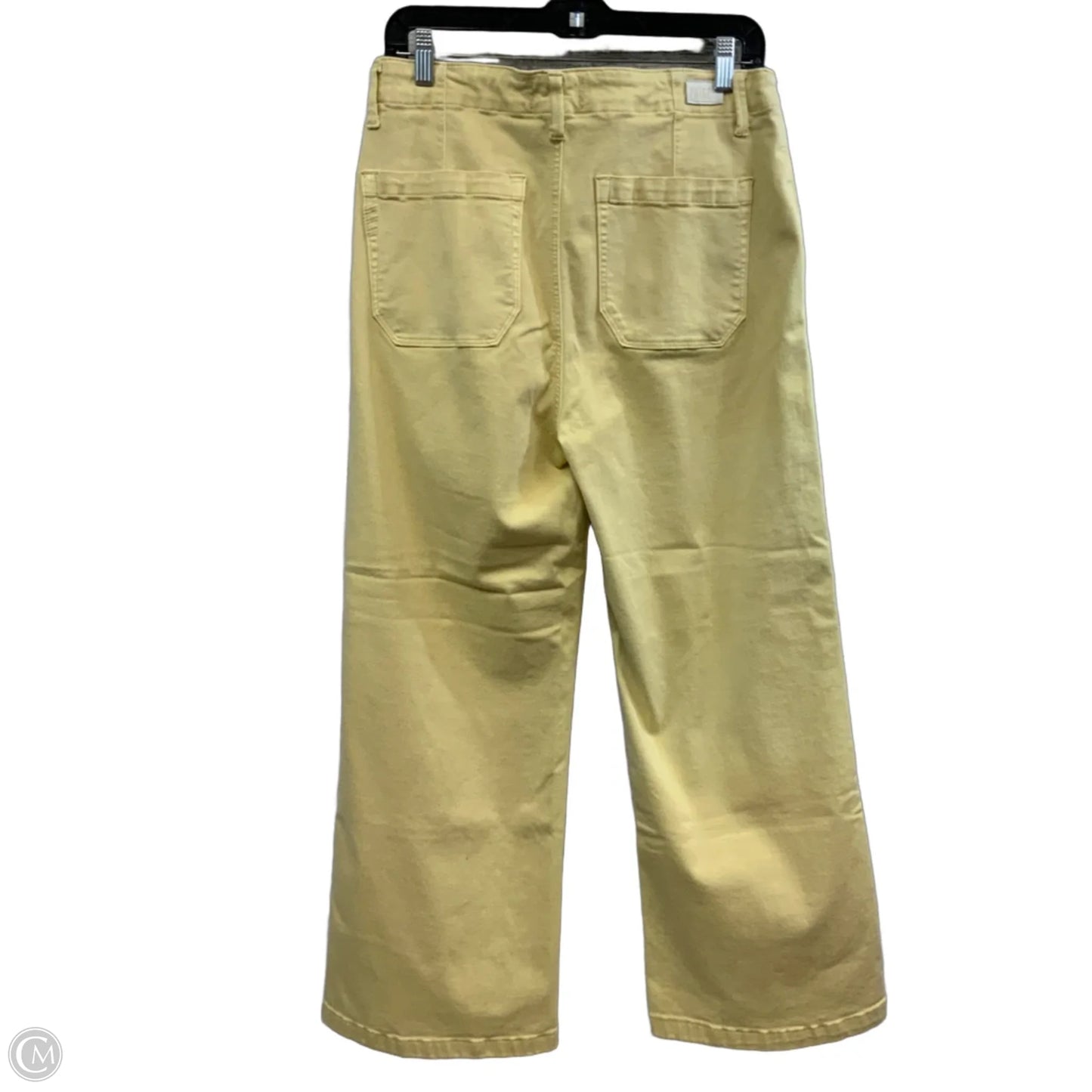 Jeans Wide Leg By Paige In Yellow Denim, Size: 10