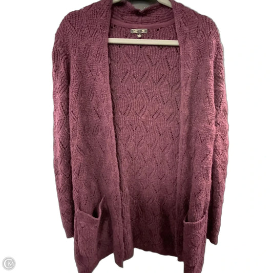 Sweater Cardigan By Lety & Me In Purple, Size: L