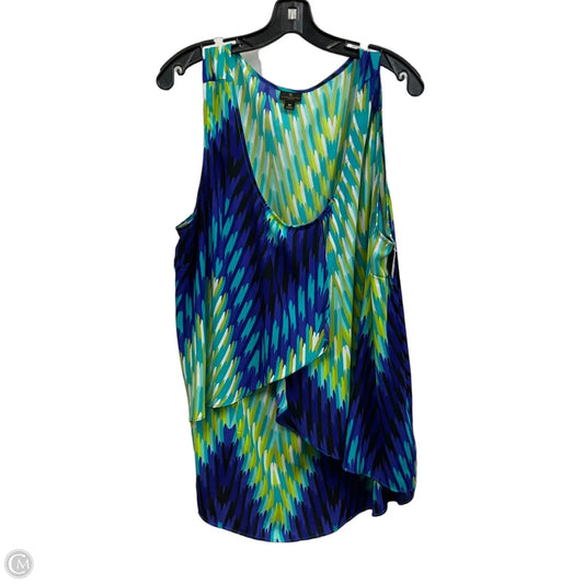 Blouse Sleeveless By Worthington In Blue, Size: 3x