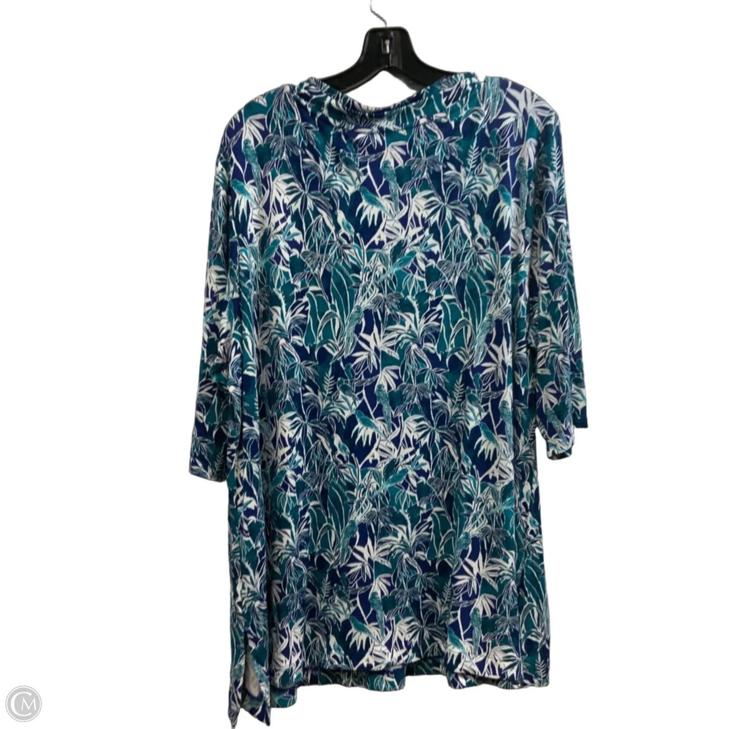 Top 3/4 Sleeve By J. Jill In Green, Size: 2x