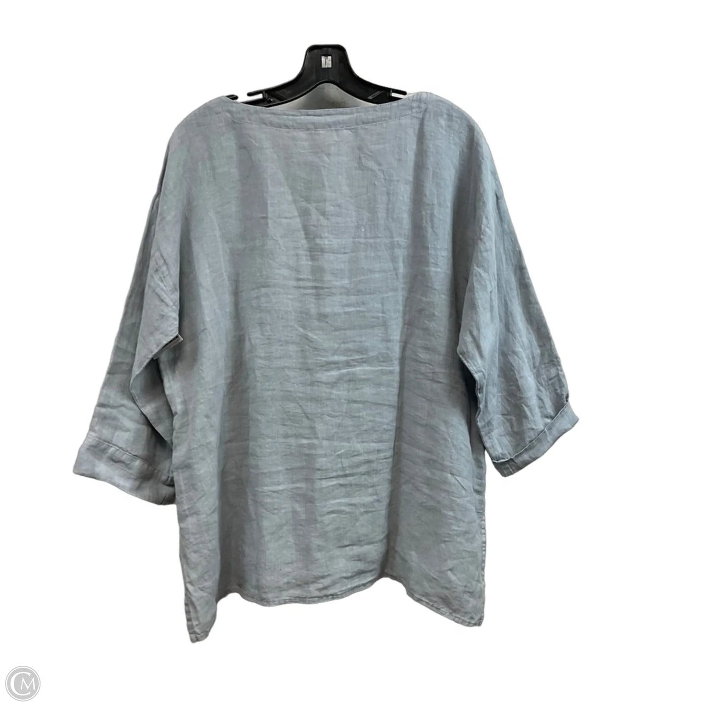 Blouse 3/4 Sleeve By Eileen Fisher In Blue, Size: S