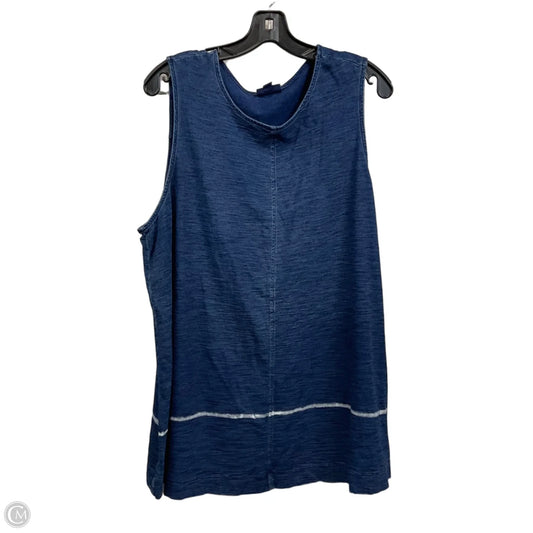 Top Sleeveless By Pure Jill In Blue, Size: 2x