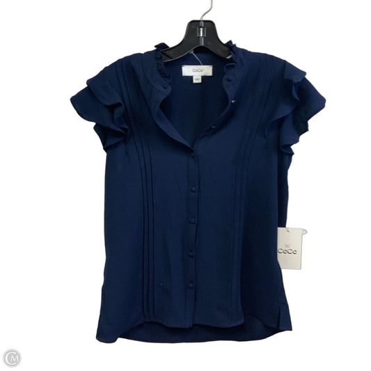 Blouse Sleeveless By Cece In Blue, Size: S