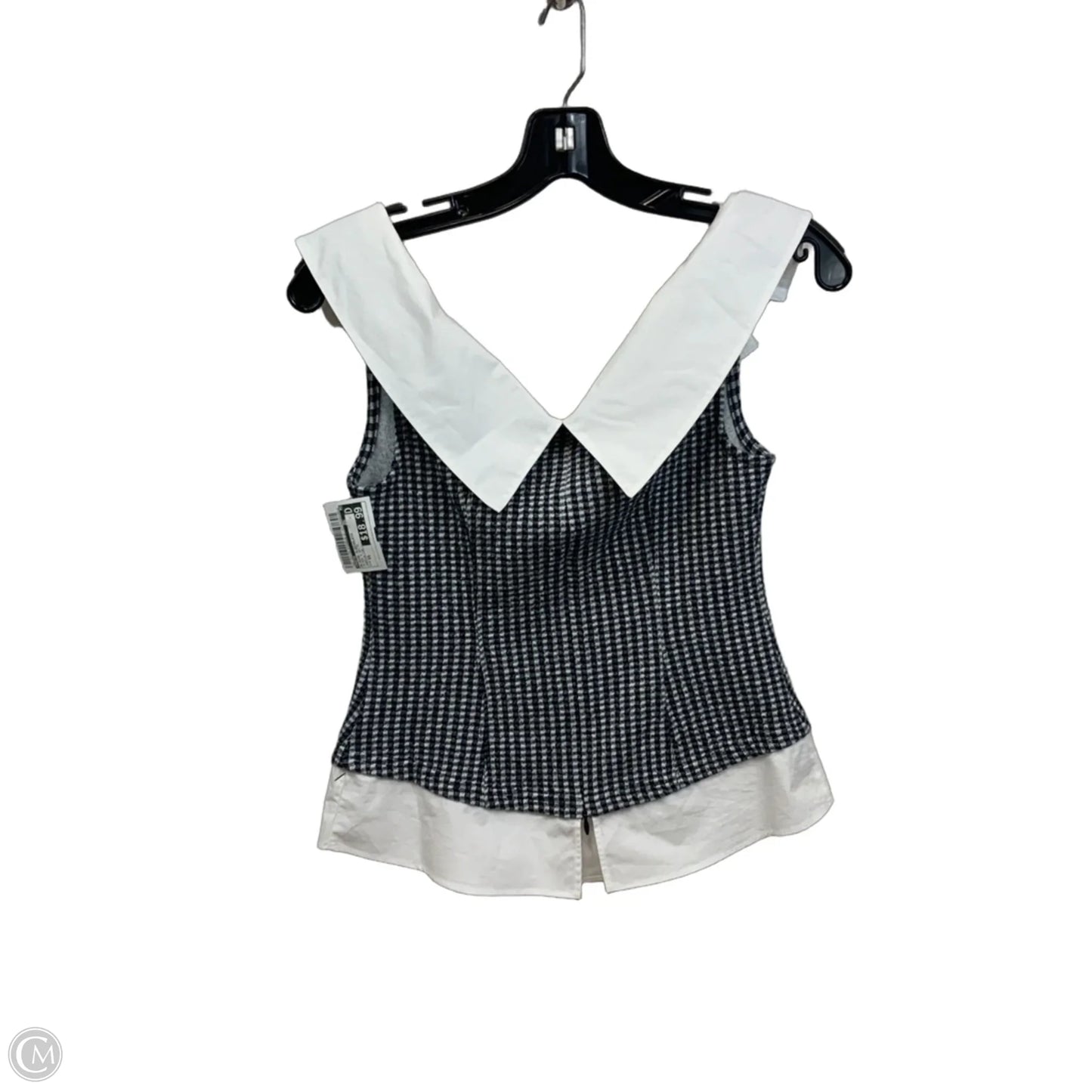Blouse Sleeveless By Maeve In Black & White, Size: Xs