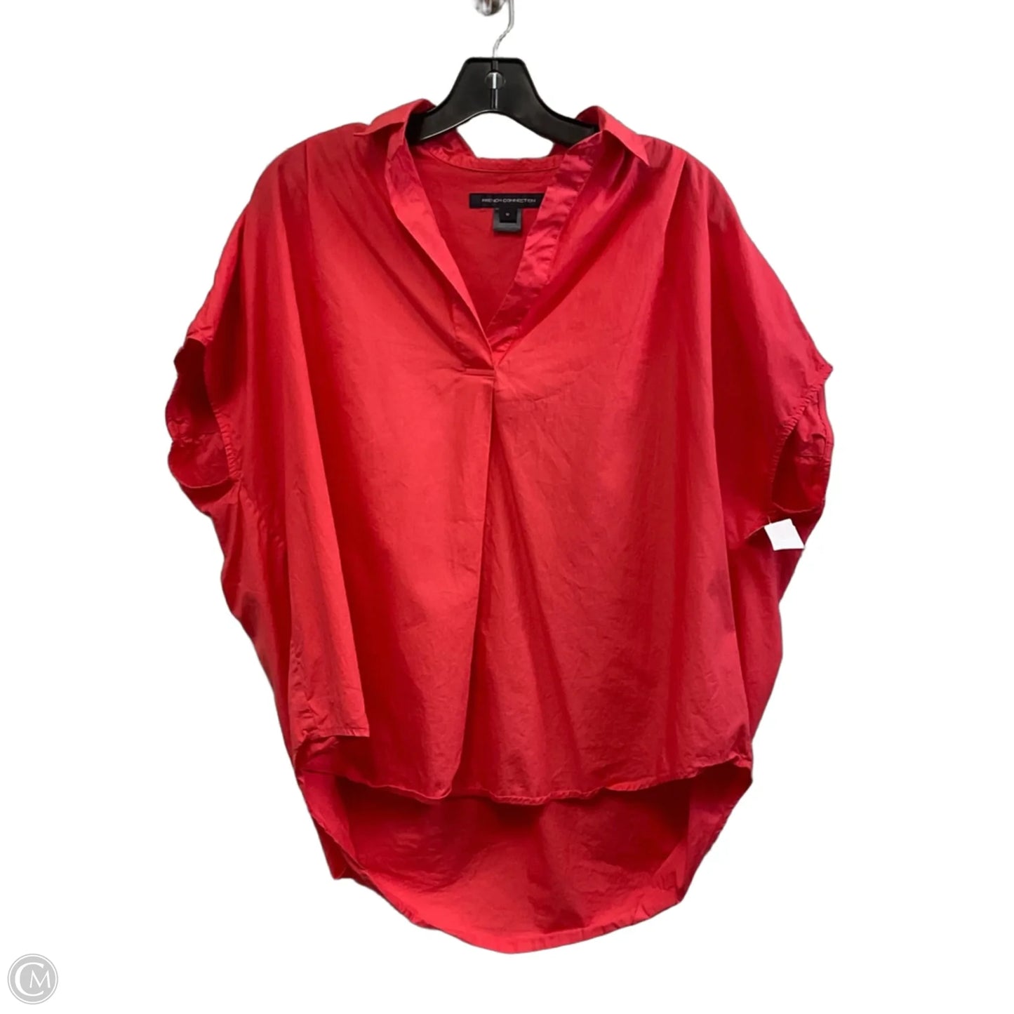 Blouse Short Sleeve By French Connection In Red, Size: M