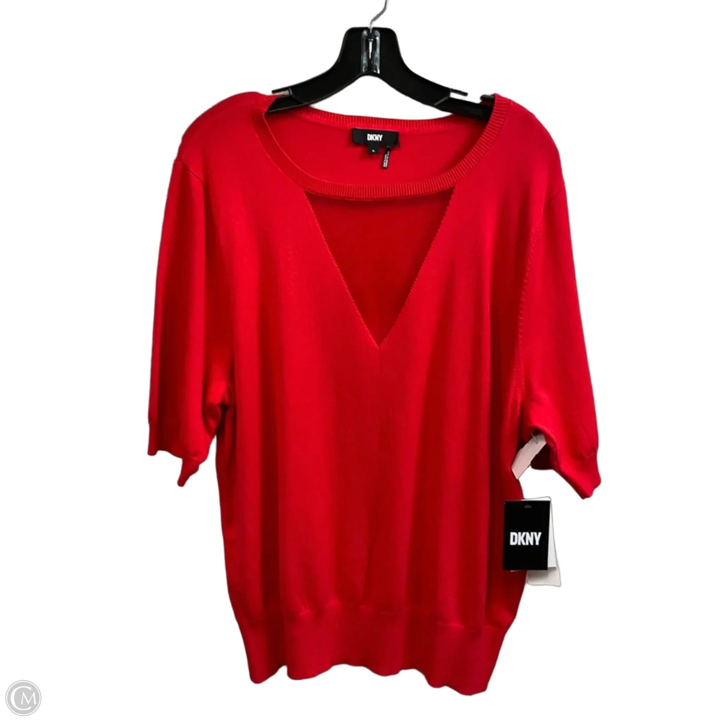 Top Short Sleeve By Dkny In Red, Size: Xl