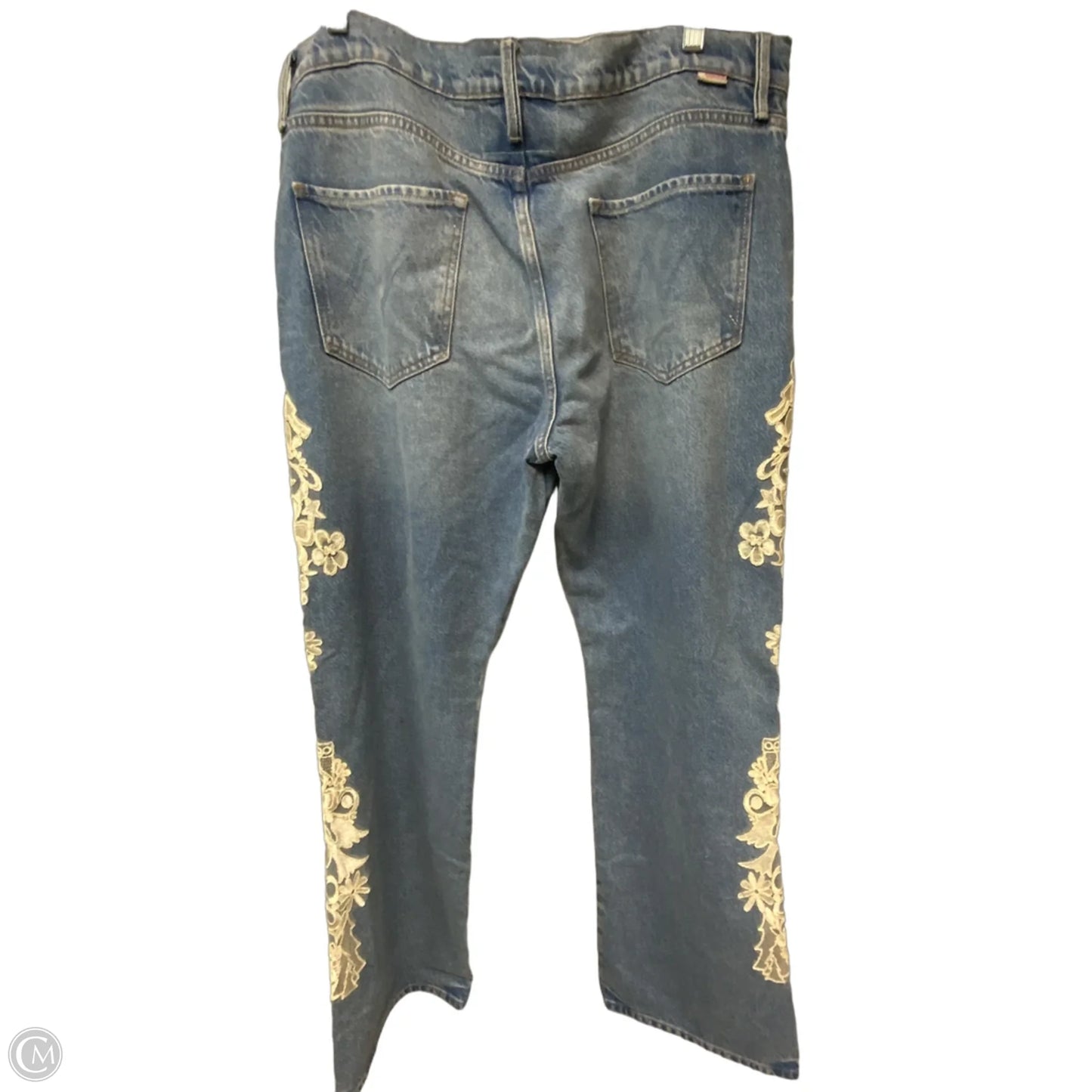 Jeans Wide Leg By Mother In Blue Denim, Size: 14