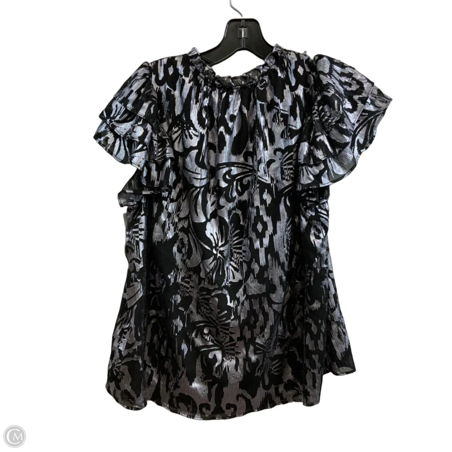 Blouse Short Sleeve By 1.state In Black, Size: L