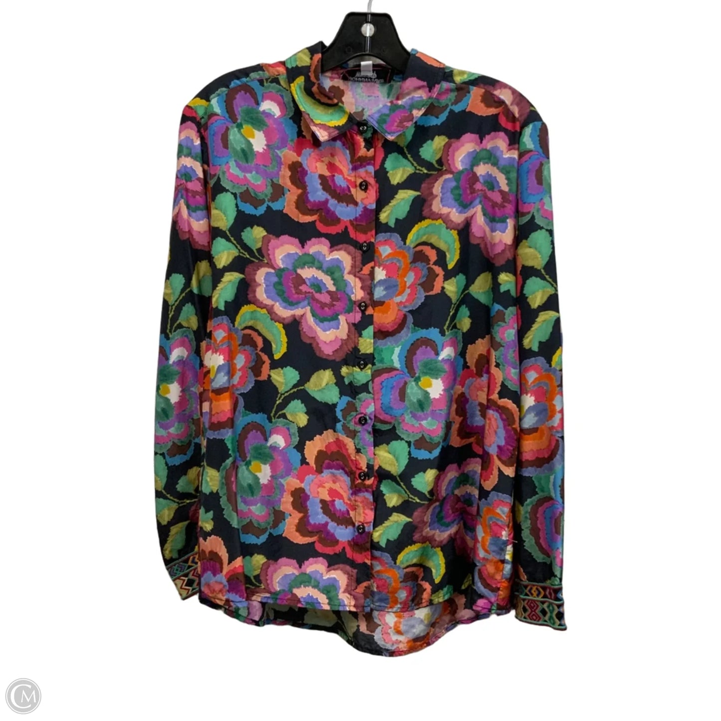 Blouse Long Sleeve By Johnny Was In Purple, Size: M