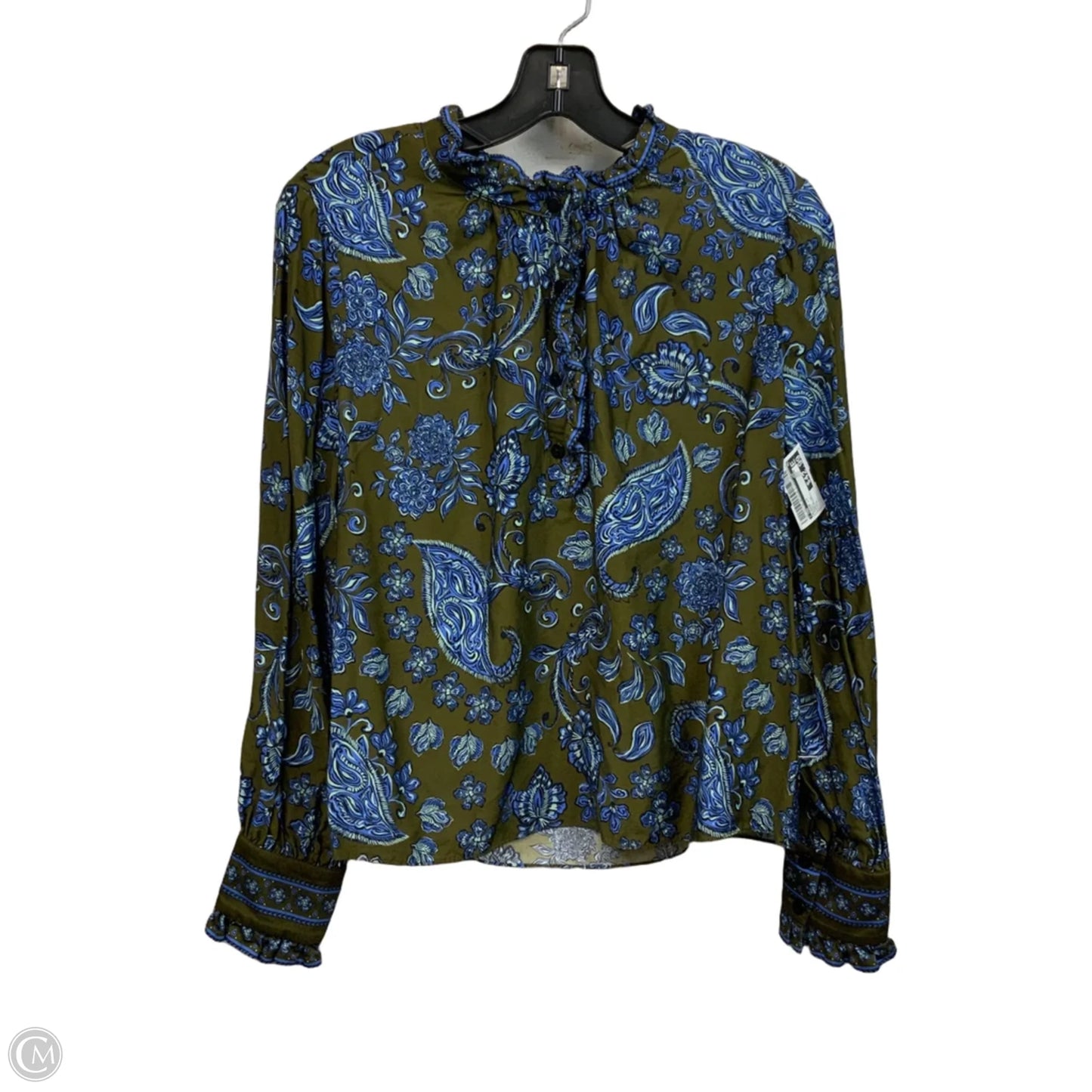Blouse Long Sleeve By Cartolina In Green, Size: L