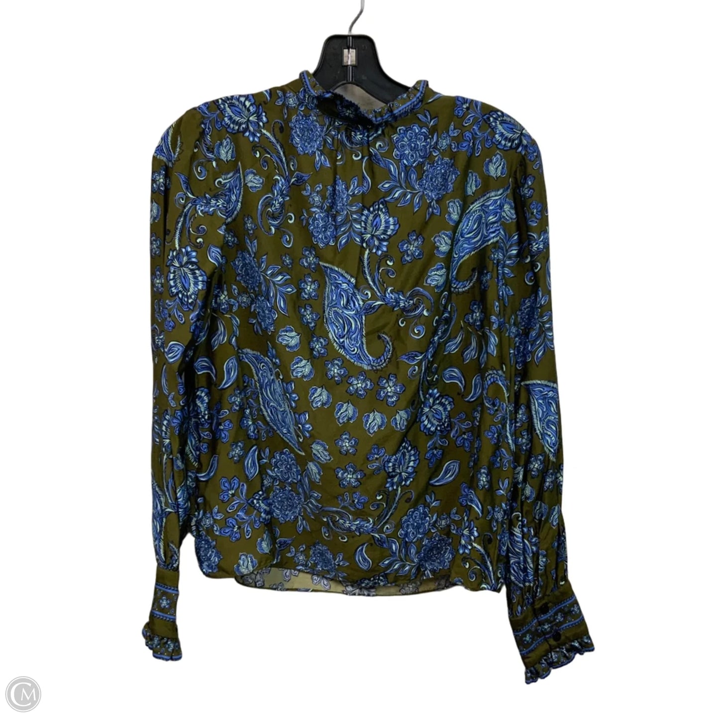 Blouse Long Sleeve By Cartolina In Green, Size: L