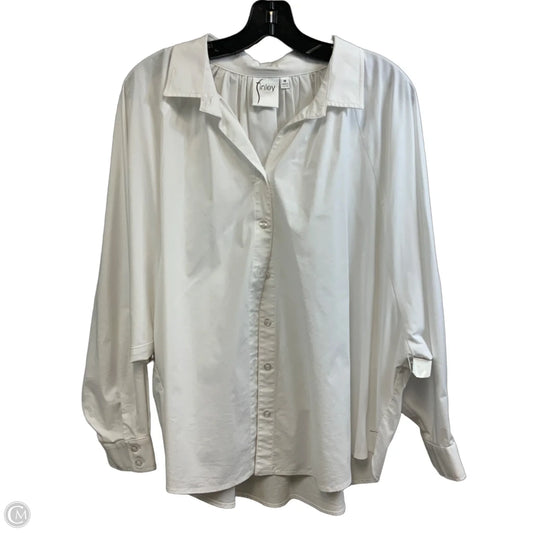 Blouse Long Sleeve By FINLEY In White, Size: M