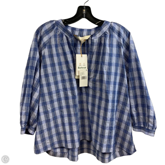 Blouse 3/4 Sleeve By Barbour In Blue, Size: M