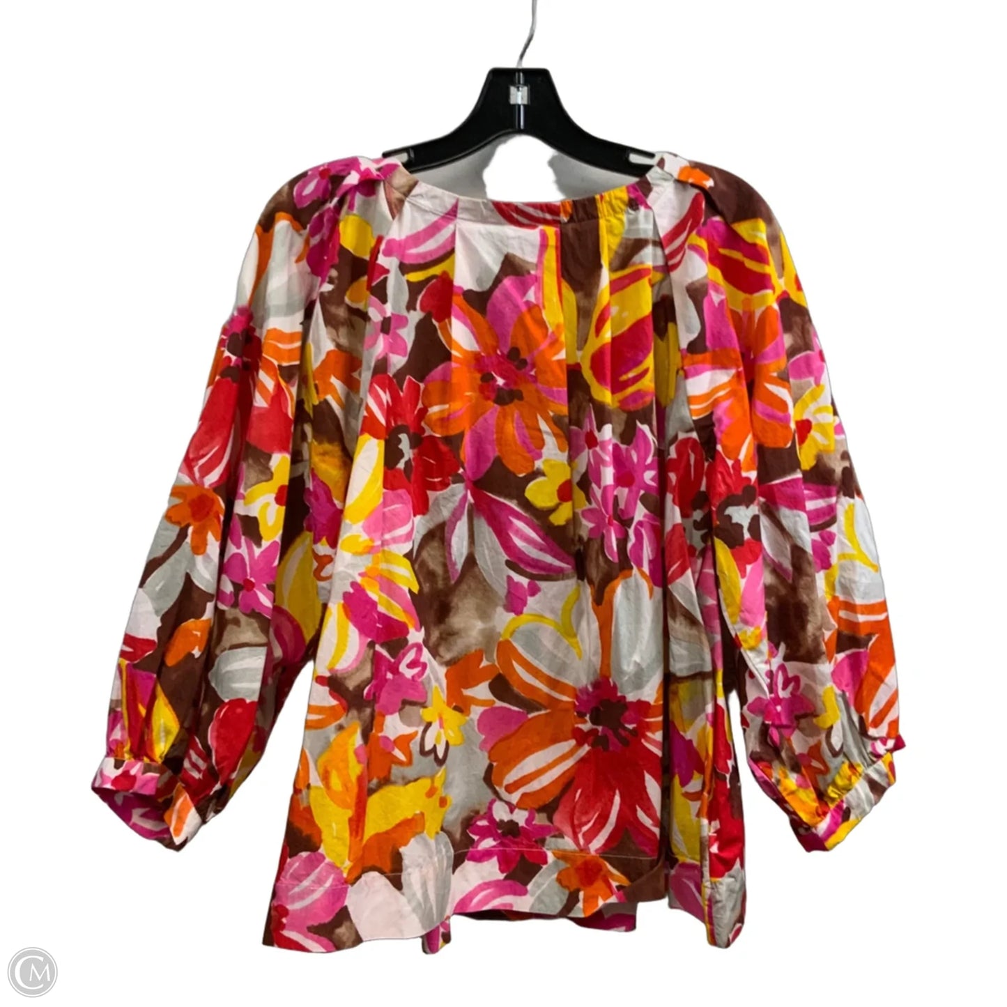 Blouse Long Sleeve By FRANCES VALENTINE In Pink, Size: L