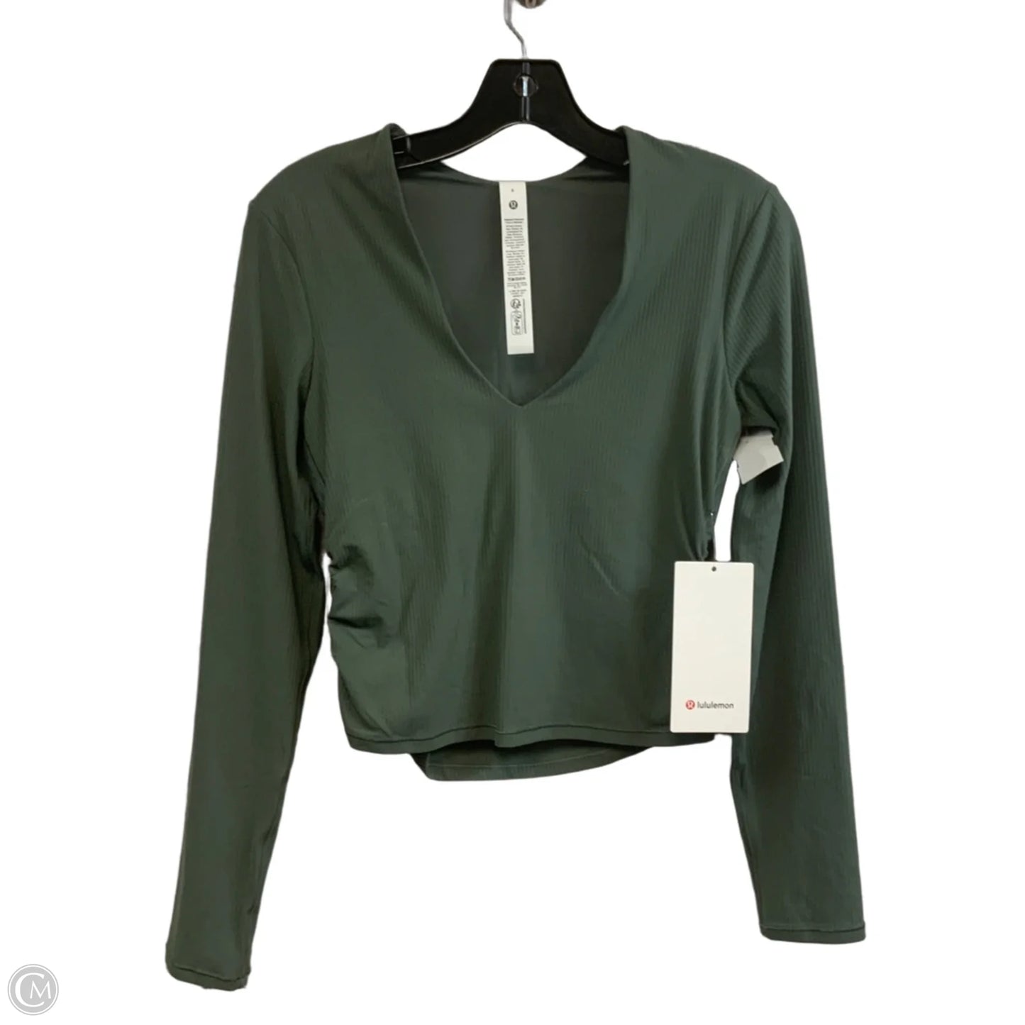 Athletic Top Long Sleeve Crewneck By Lululemon In Green, Size: M