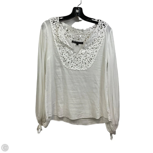 Blouse Long Sleeve By White House Black Market In White, Size: S