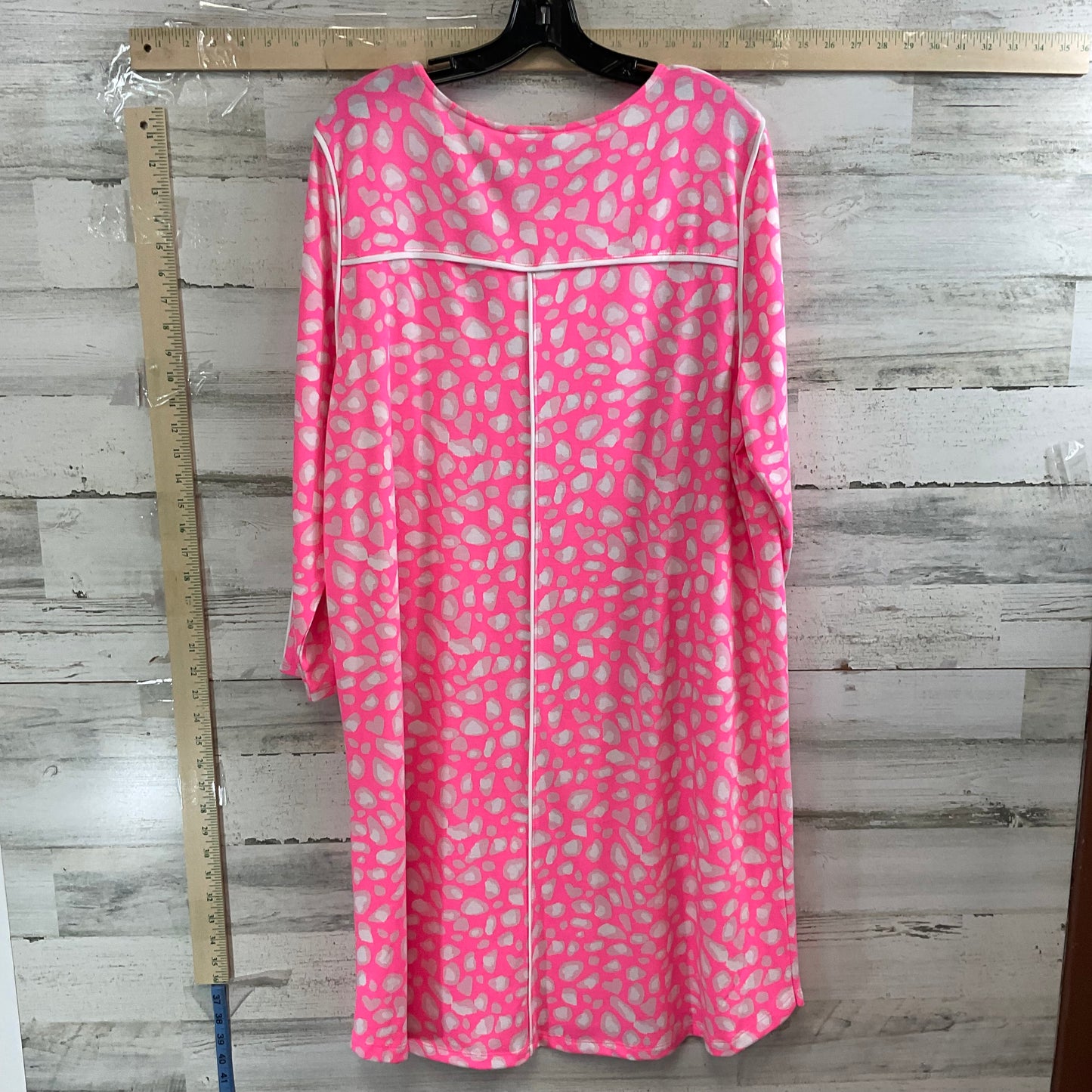 Pink & White Dress Casual Short Crown And Ivy, Size Xxl