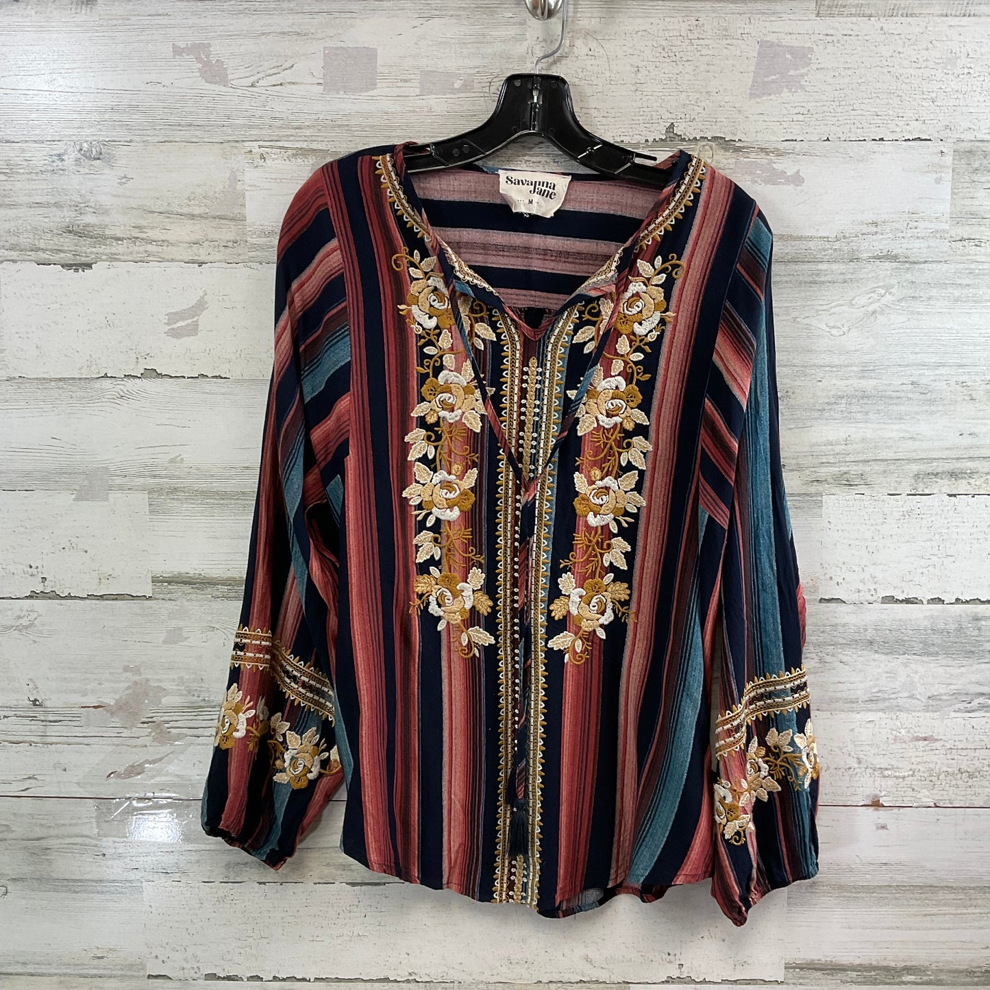 Top Long Sleeve By Savanna Jane, Size: M