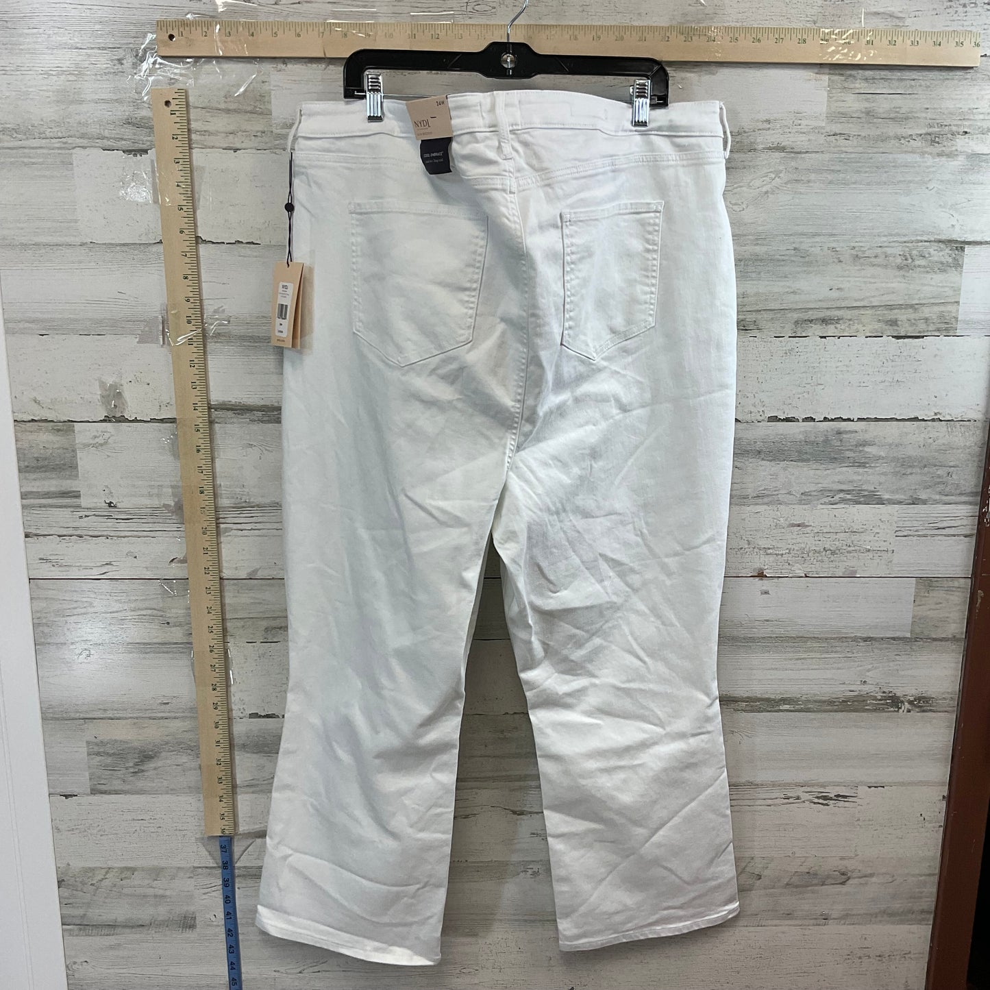 White Denim Jeans Boot Cut Not Your Daughters Jeans, Size 24w