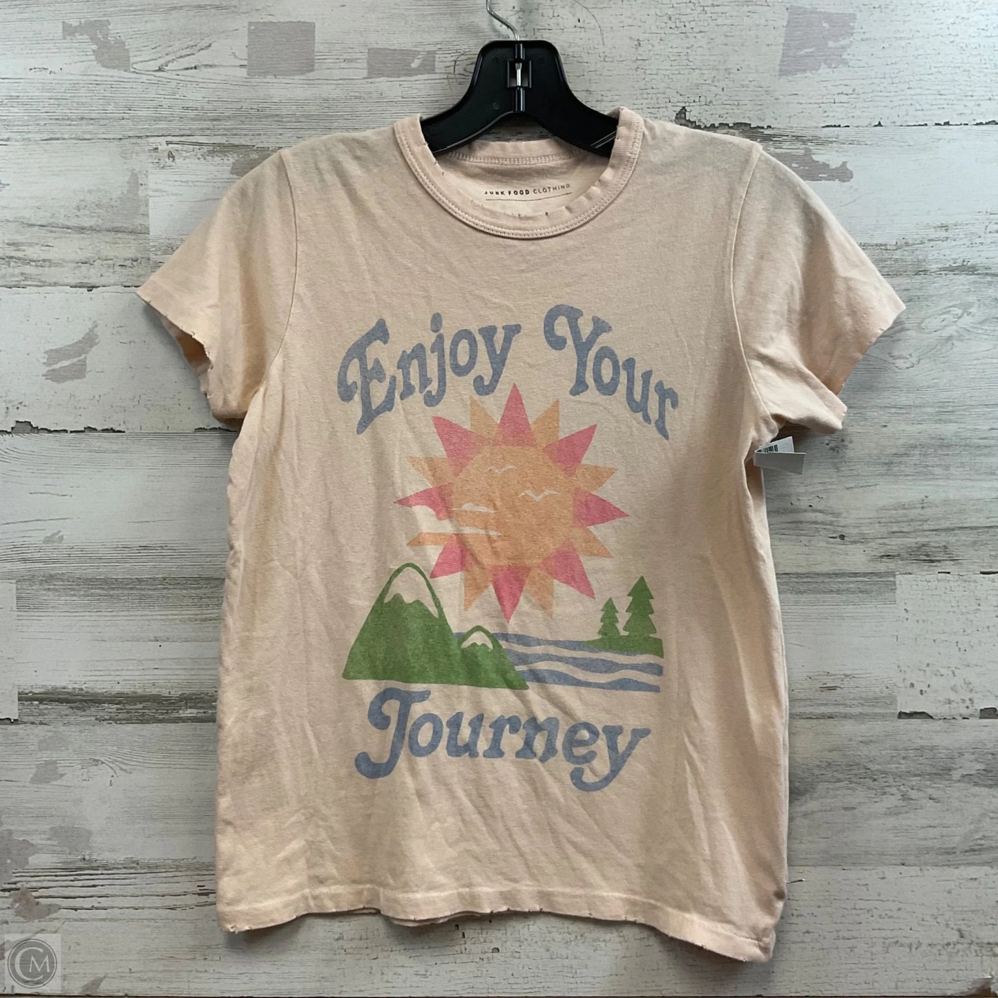 Top Short Sleeve Basic By Junk Food In Tan, Size: S