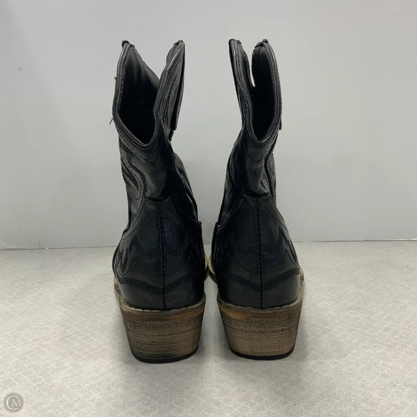 Boots Ankle Heels By Clothes Mentor In Black, Size: 11