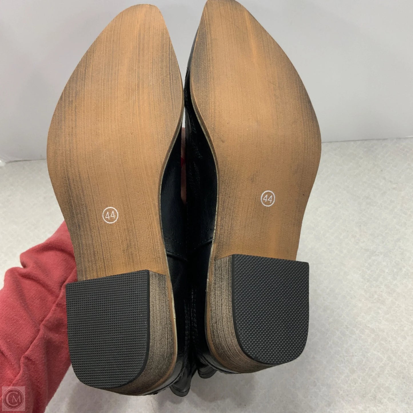 Boots Ankle Heels By Clothes Mentor In Black, Size: 11