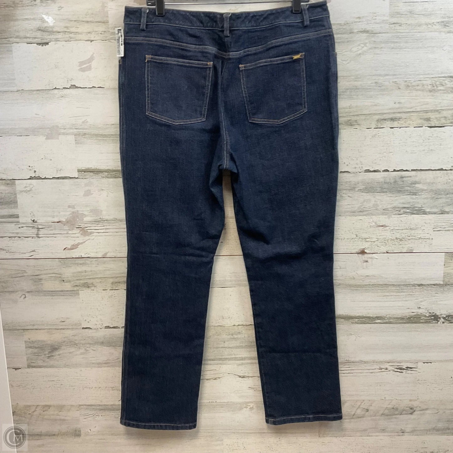 Jeans Straight By St. John In Blue Denim, Size: 14