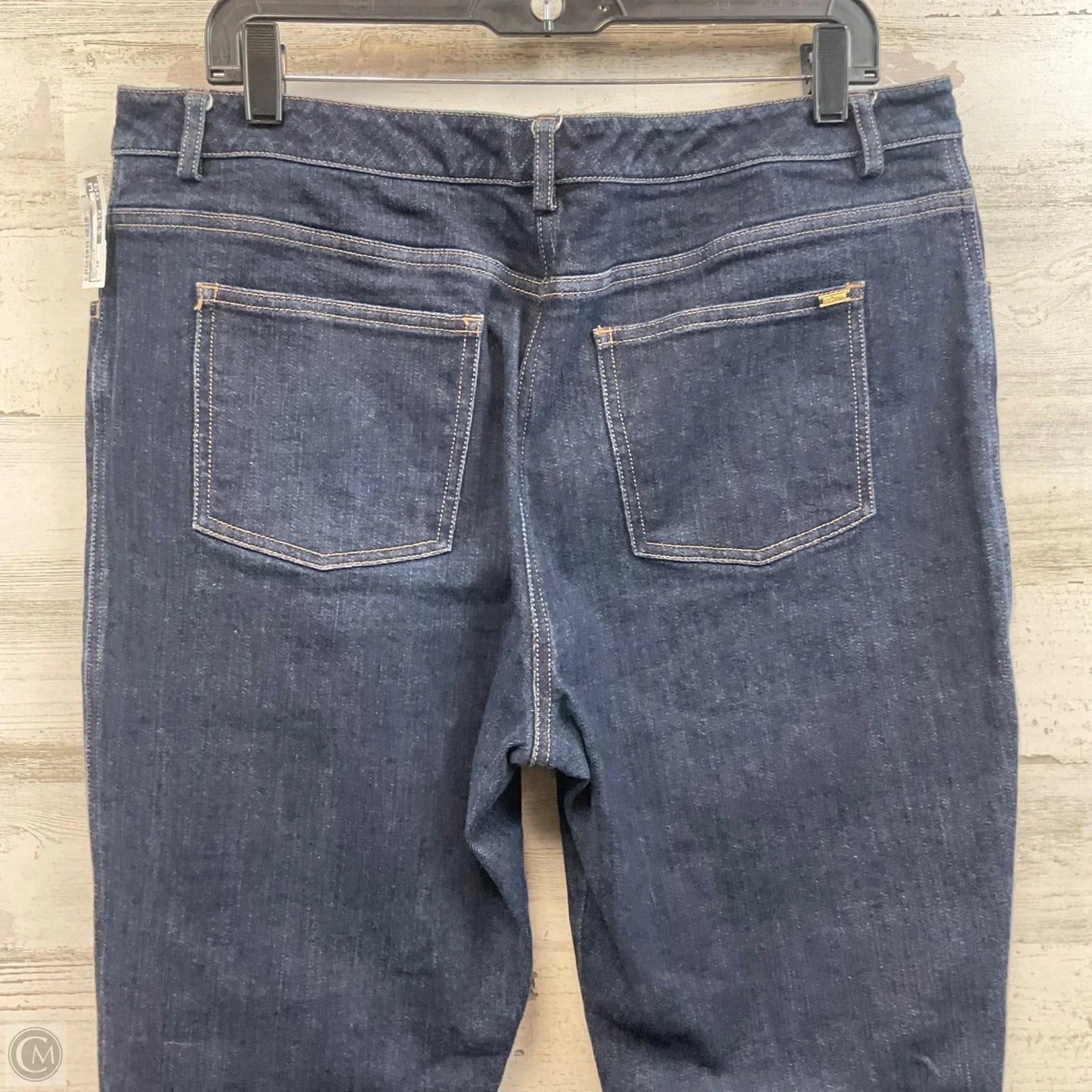 Jeans Straight By St. John In Blue Denim, Size: 14