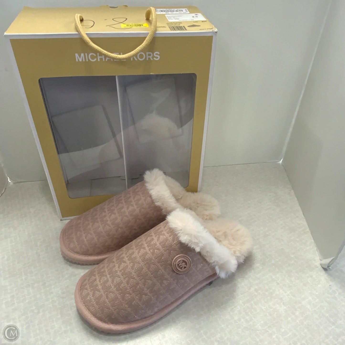 Slippers Designer By Michael Kors In Pink, Size: 8