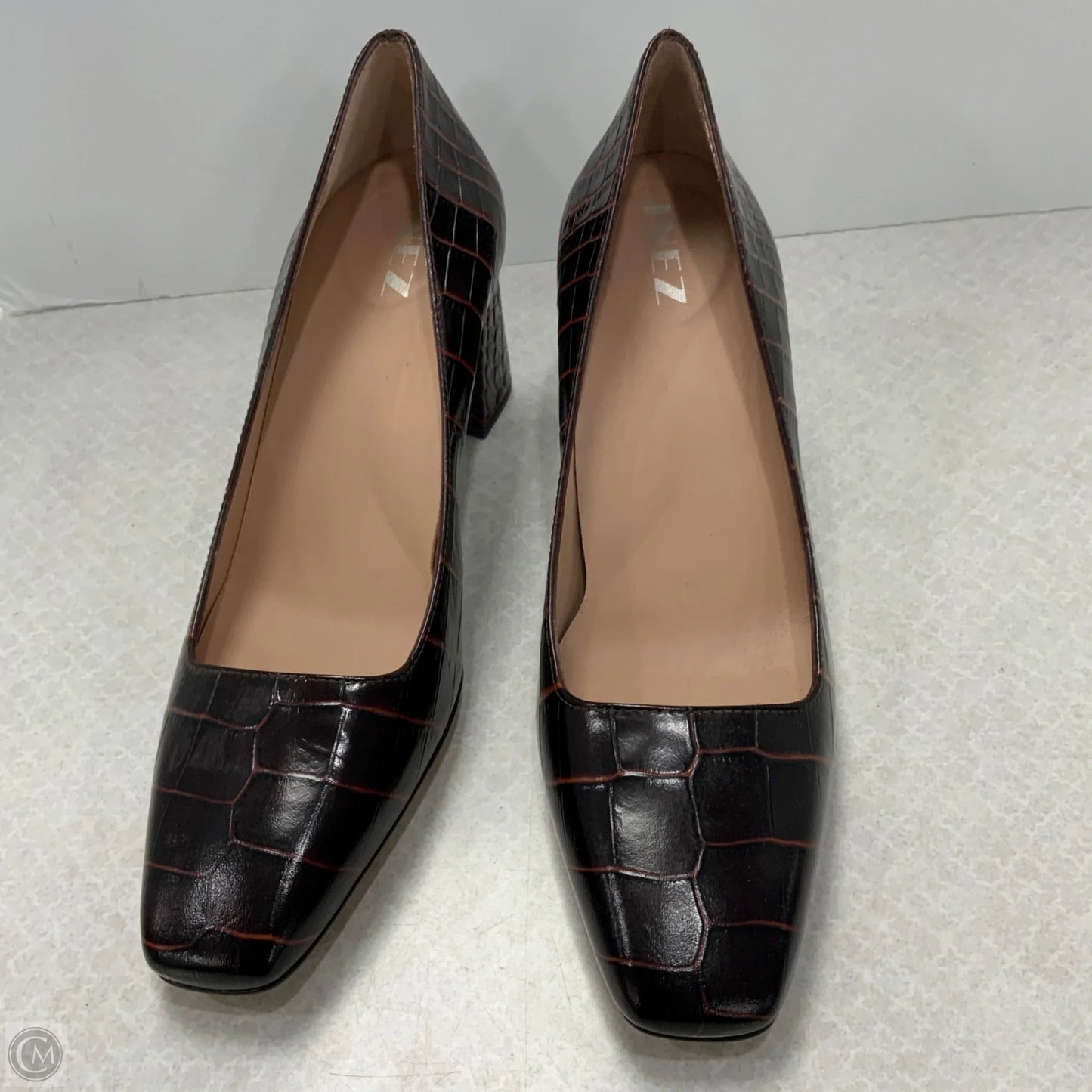 Shoes Heels Block By Inez  In Brown, Size: 9narrow