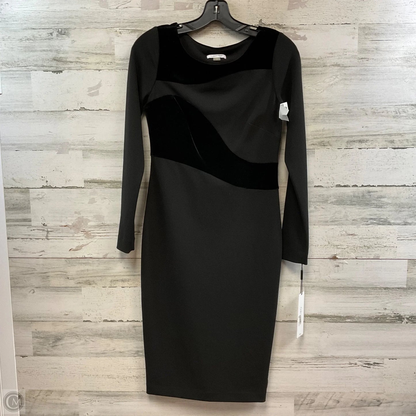 Dress Party Midi By Calvin Klein In Black, Size: Xs