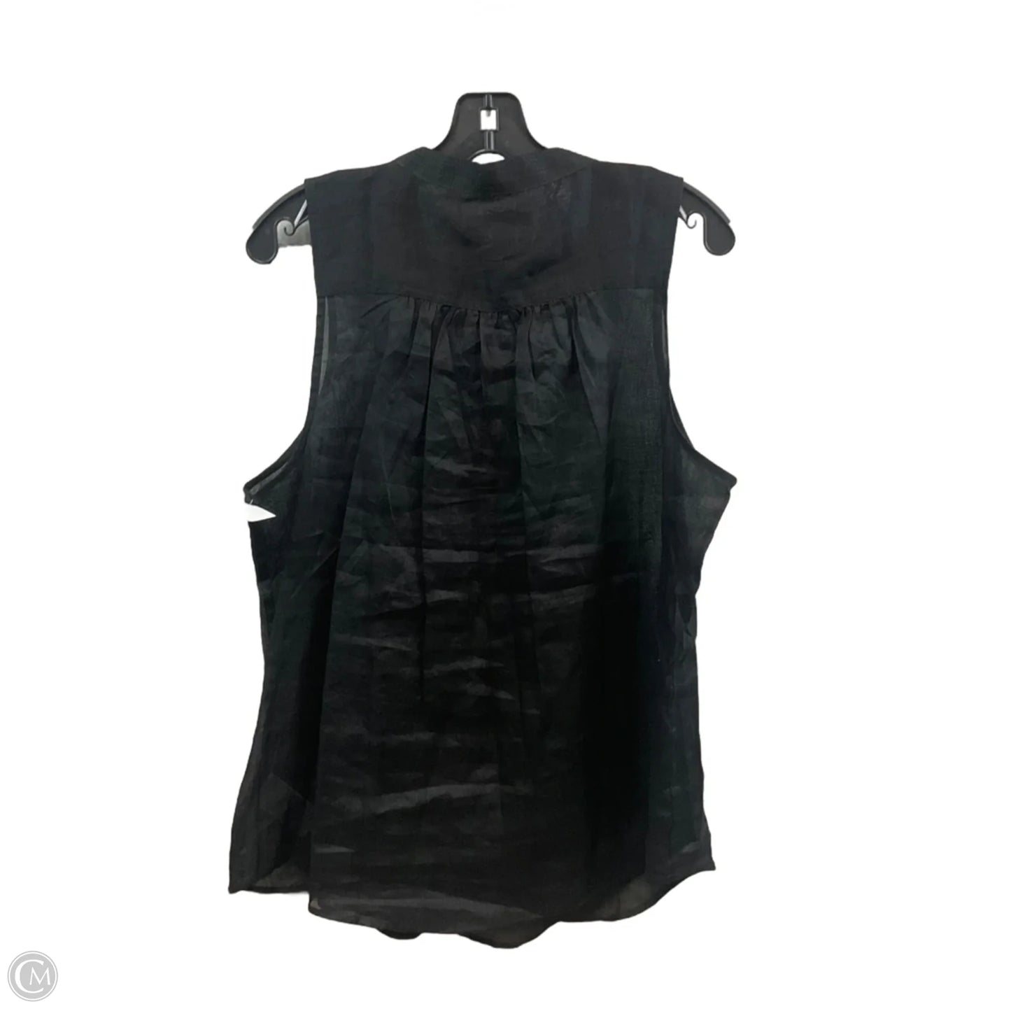 Blouse Sleeveless By Banana Republic In Black, Size: L