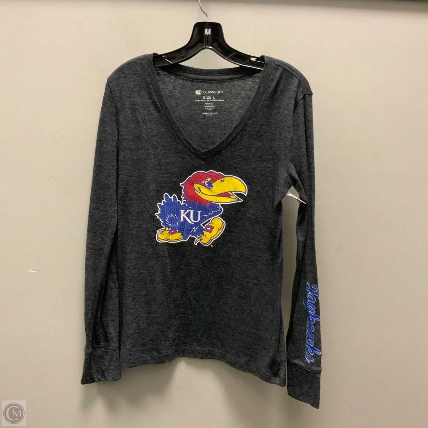 Top Long Sleeve By Colosseum In Grey, Size: L