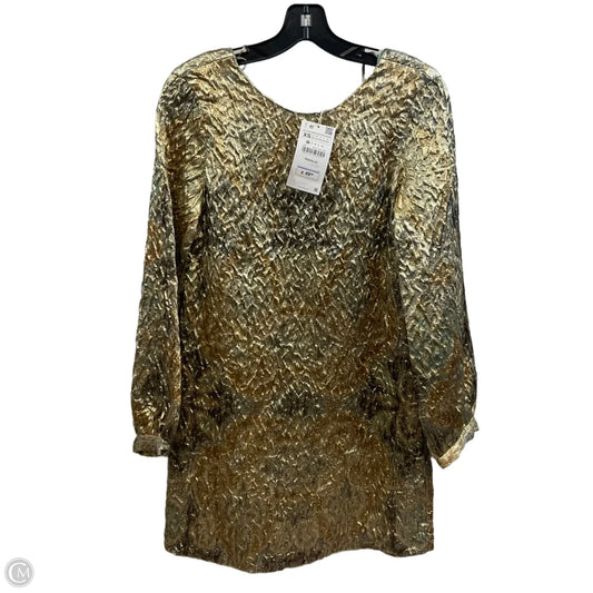 Dress Party Short By Zara In Gold, Size: Xs